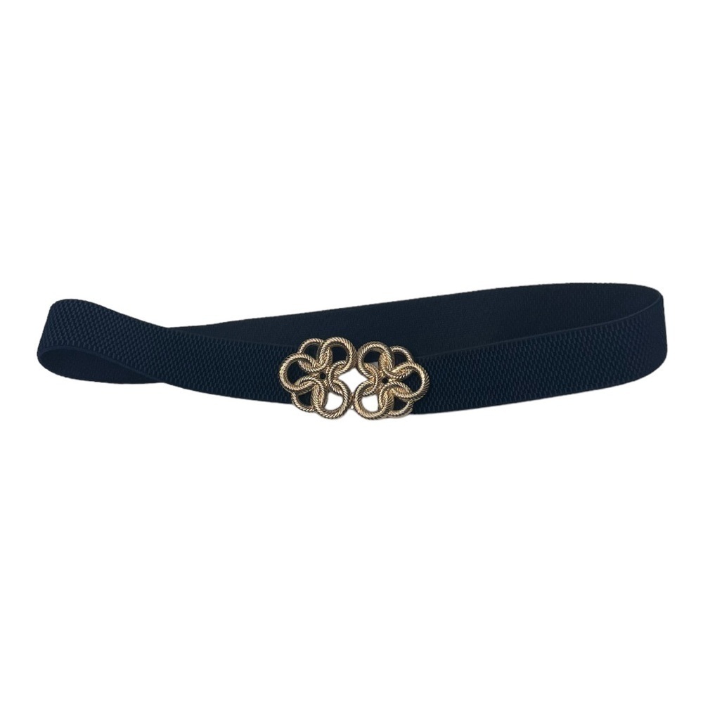 Vintage Women’s Navy Blue Stretchy Small Metal Closure Belt
